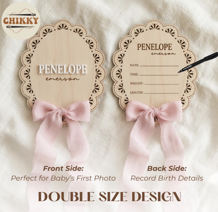 BABY ANNOUNCEMENT SIGN -  2LAYER