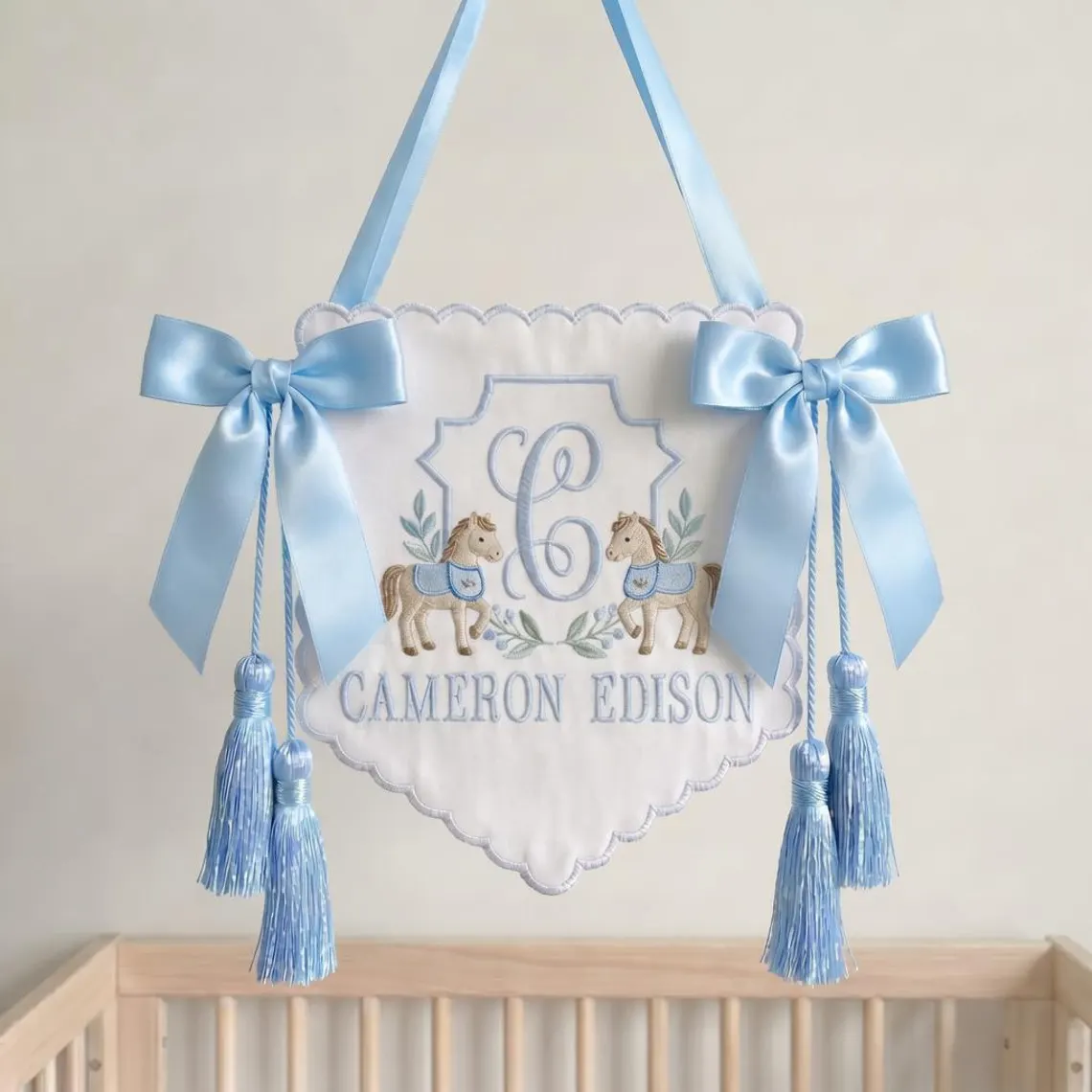 EMBROIDERY BABY BANNER